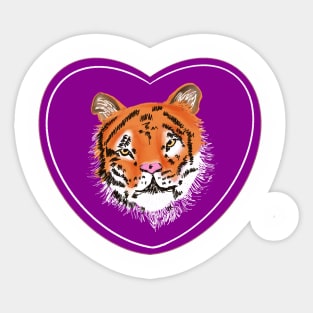 I Love Tigers Sticker